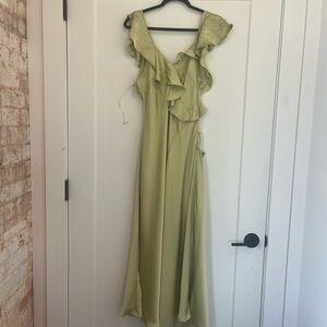 parker one shoulder ruffle dress Parker One Shoulder Cayenne Dress Size Medium $298